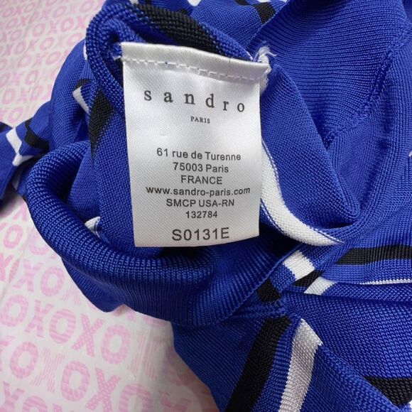 Women’s Sandro Paris sz 1 Pullover Long Sleeve | Striped - Picture 10 of 13